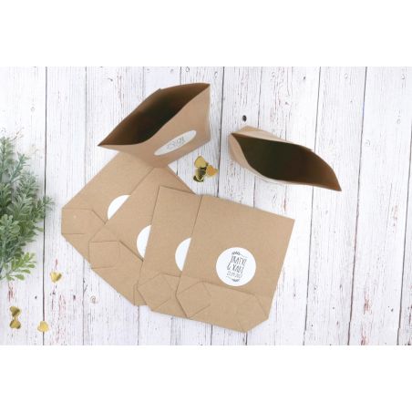 Bolsitas de papel kraft + adhesivo