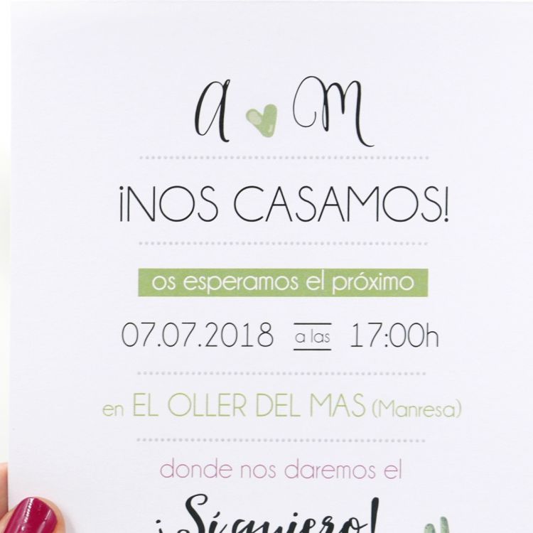 Invitación modelo Cactus