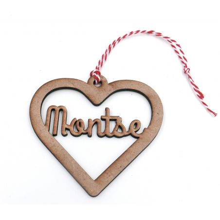 Corazón de madera personalizado