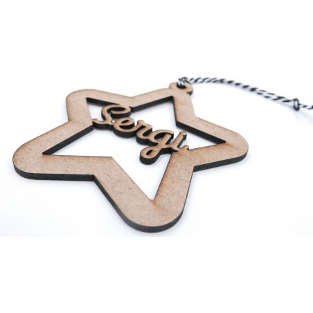 Estrella de madera personalizada