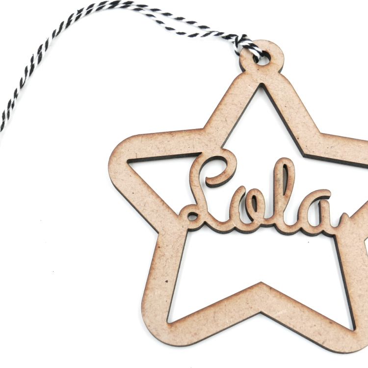 Estrella de madera personalizada