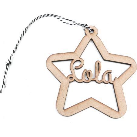 Estrella de madera personalizada