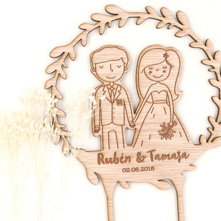 Cake topper Novios