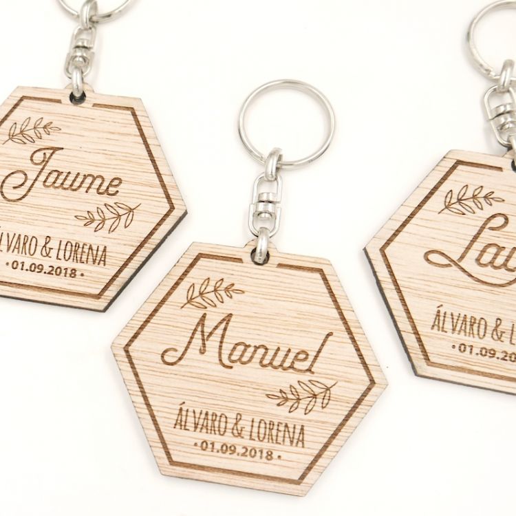 Llaveros de Madera personalizados