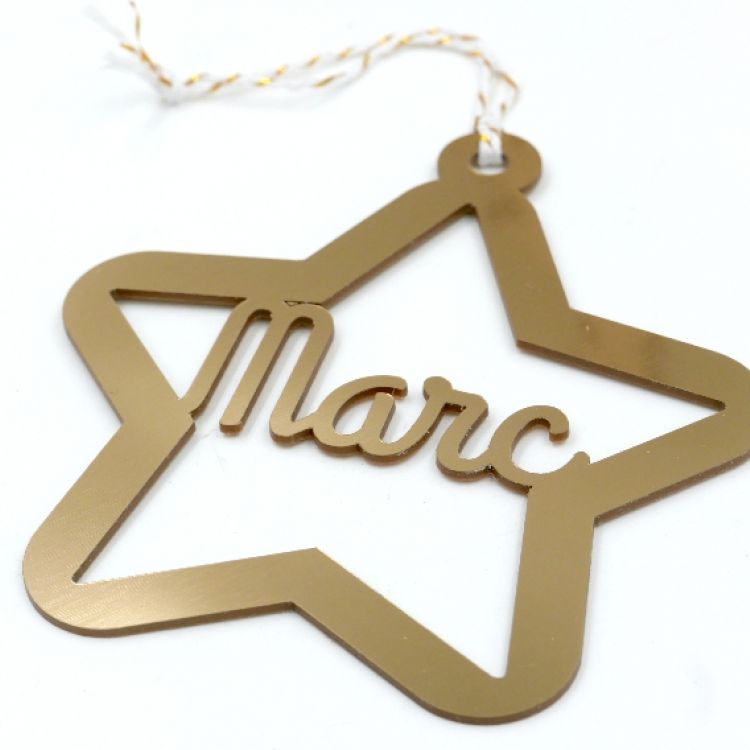 Estrella de madera personalizada