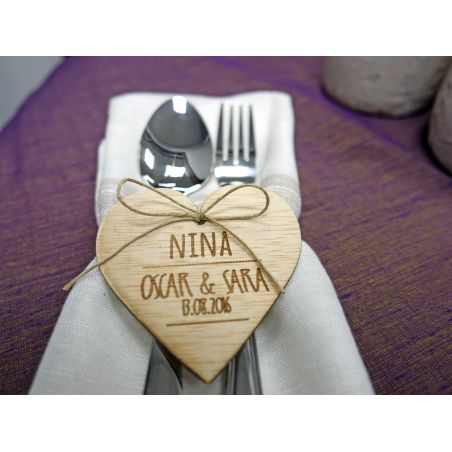 Seating Corazones de madera