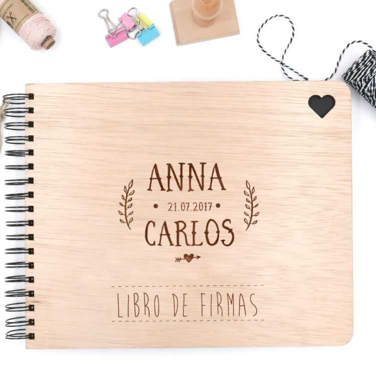 Libro de Firmas modelo Wood