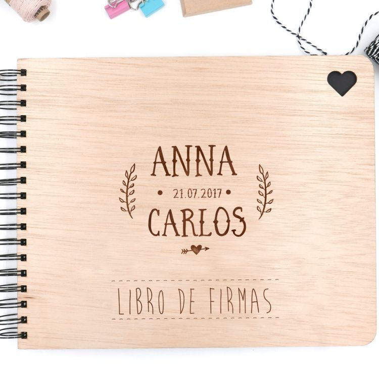 Libro de Firmas modelo Wood