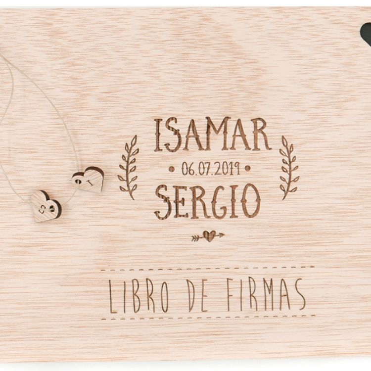 Libro de Firmas modelo Wood