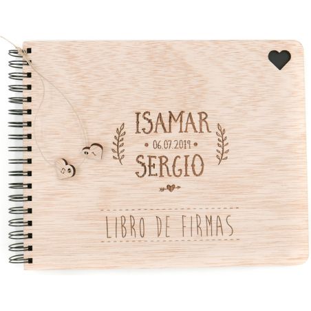 Libro de Firmas modelo Wood