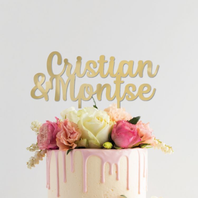 Cake topper Dorado