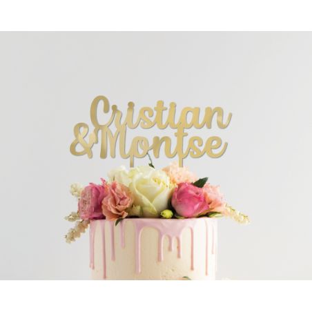 Cake topper Dorado