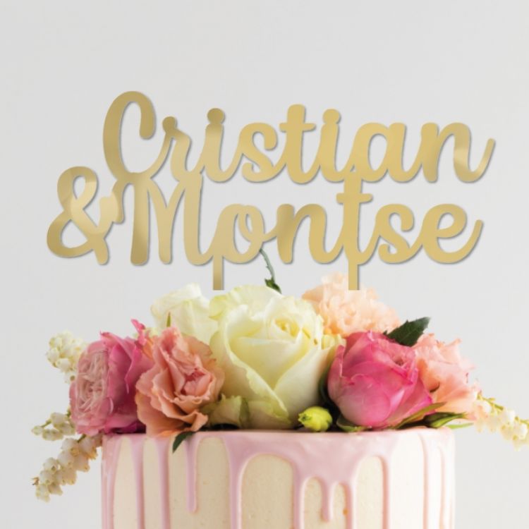 Cake topper Dorado