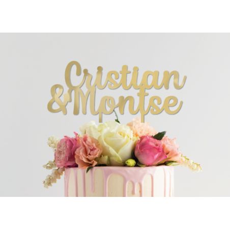 Cake topper Dorado