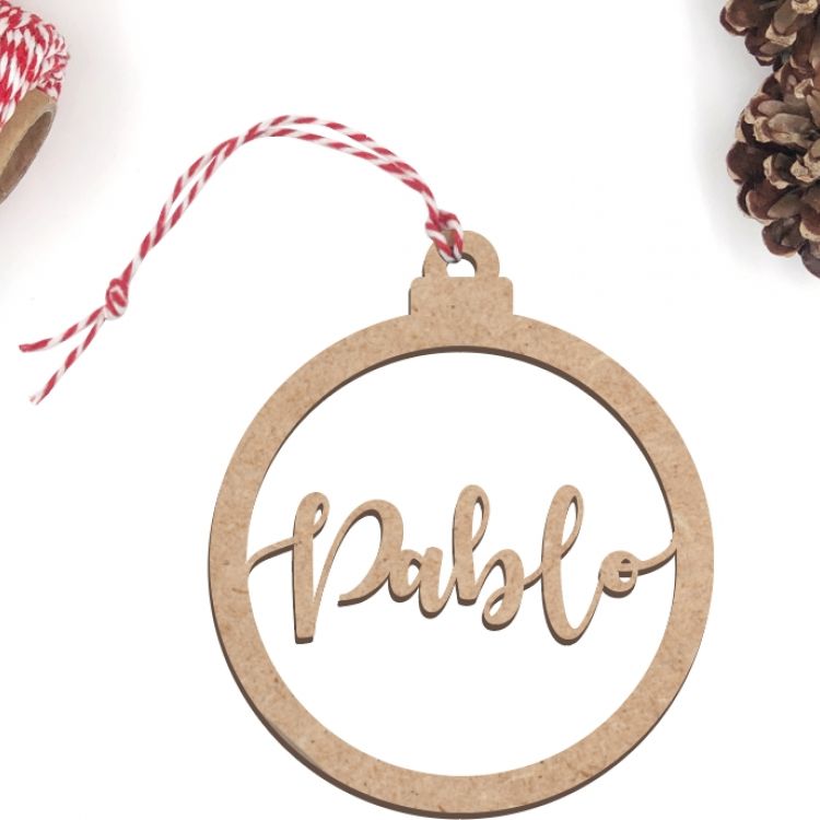 Bola de Navidad modelo Lettering