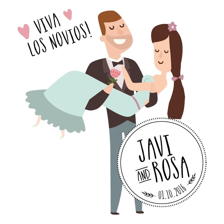 Tazas personalizadas Viva los Novios!