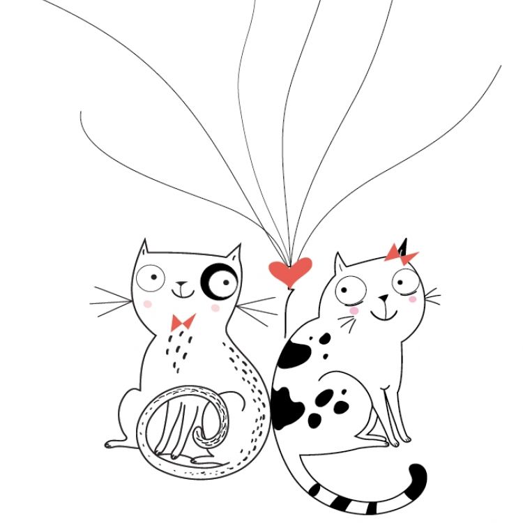 Poster huellas gatos