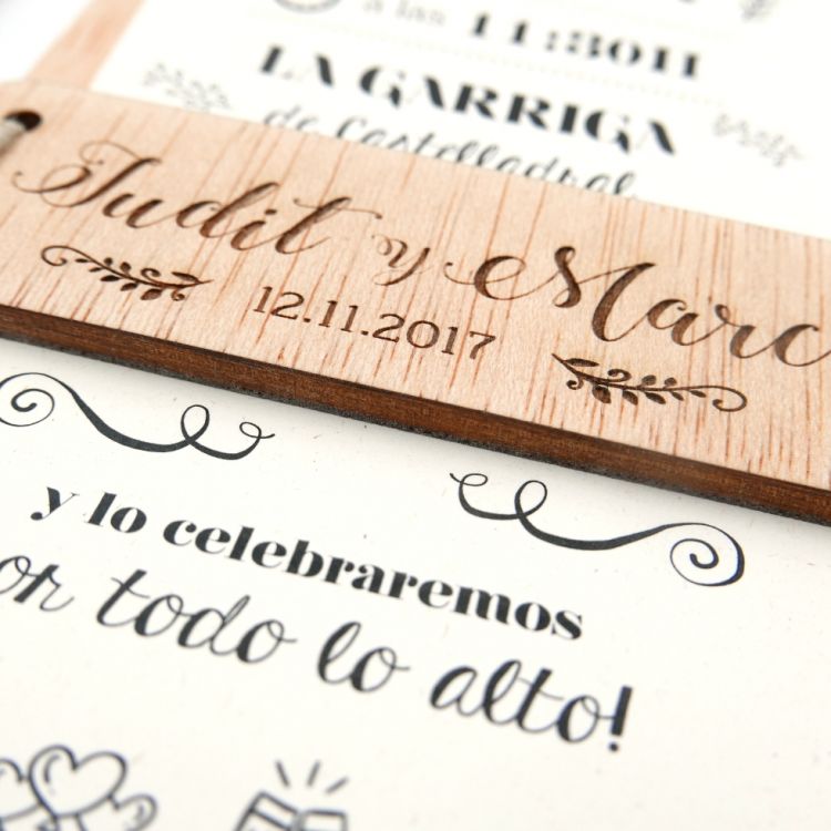 Invitación Papel y Madera