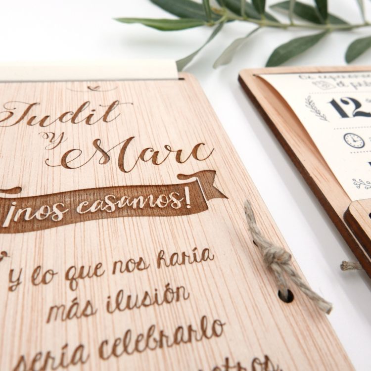 Invitación Papel y Madera