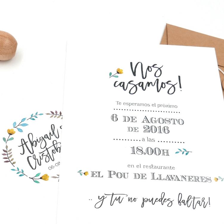 Invitación modelo Floral