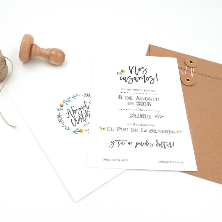 Invitación modelo Floral