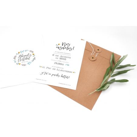 Invitación modelo Floral