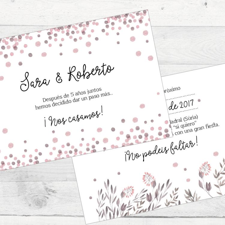 Invitación modelo Confetti