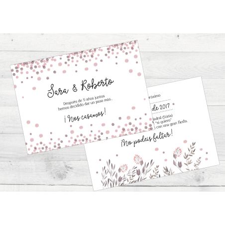 Invitación modelo Confetti