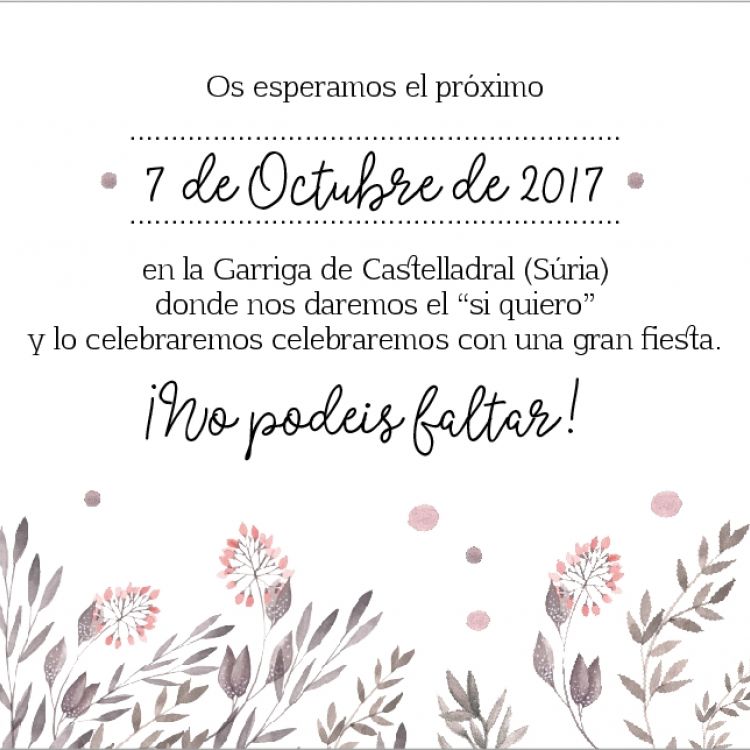 Invitación modelo Confetti