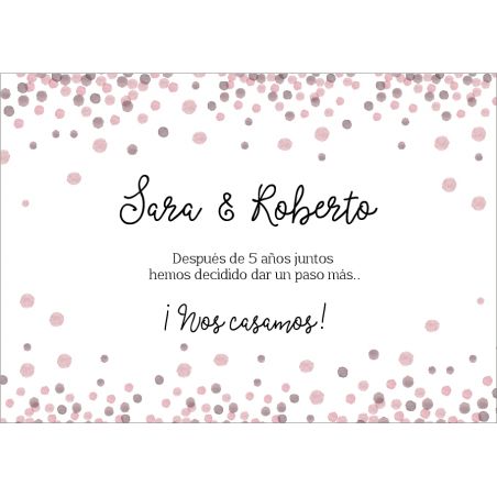 Invitación modelo Confetti