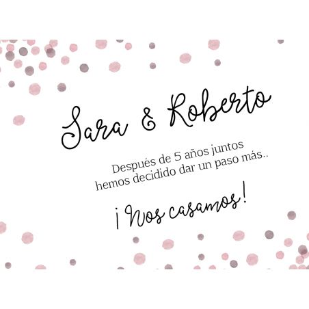 Invitación modelo Confetti