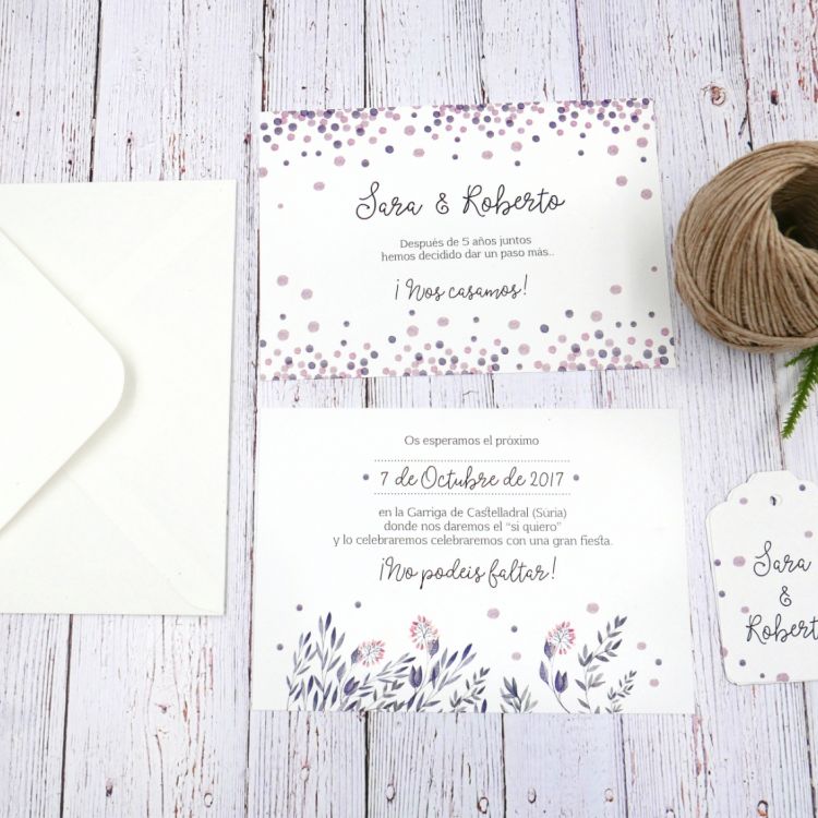 Invitación modelo Confetti