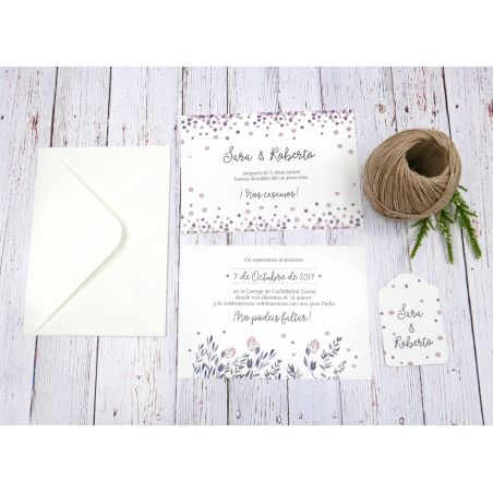 Invitación modelo Confetti