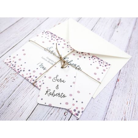 Invitación modelo Confetti