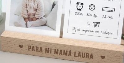 Bases de madera con mensaje personalizado